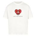 Jorkee Oversized Shirt LOVE FIGHT REPEAT weiß - Kampfsport T-Shirt